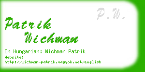 patrik wichman business card